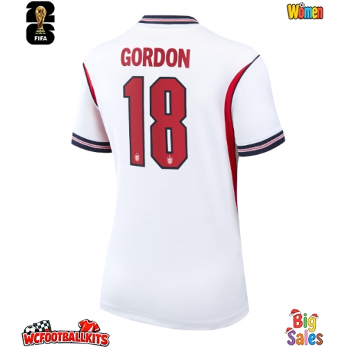 England Anthony Gordon #18 Replica Home Stadium Shirt for Women World Cup 2026 Short Sleeve